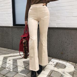 Seam-detail Corduroy Boot-cut Pants
