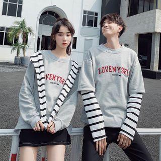 Couple Matching Lettering Sweatshirt / Pants