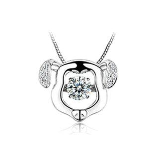 925 Sterling Silver Zodiac Dog Pendant With Necklace