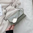 Faux Leather Safety Pin Crossbody Bag