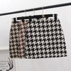Houndstooth Mini Fitted Skirt