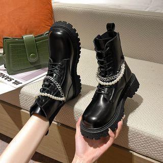 Chained Platform Short Boots