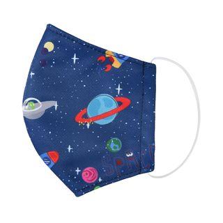 Handmade Water-repellent Fabric Mask Cover (space Print)(7-16 Years) As Figure - 7 To 16 Years