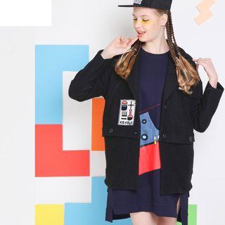 Applique Notched Lapel Jacket