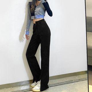 Boot Cut Pants / Color Block Jacket