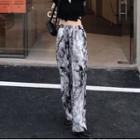 Short-sleeve T-shirt / Tie Dye Wide-leg Pants