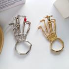 Gemstone Skeleton Hand Bracelet