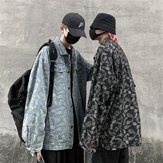Paisley Print Denim Jacket