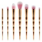 Set Of 7: Makeup Brush T-07-072 - 7 Pcs - Diamond - Rose Gold - One Size
