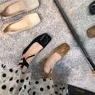 Square Toe Tie-ankle Flats