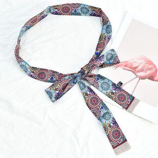 Printed Bow Chiffon Belt