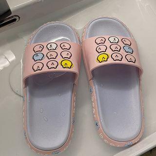 Bear Print Bathroom Slippers