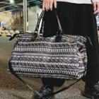 Faux Leather Patterned Carryall Bag