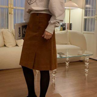 [cle.] Corduroy A-line Skirt