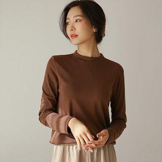 Colored Crew-neck Napped T-shirt