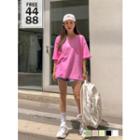 Neon-color Loose-fit T-shirt