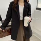Double-breasted Blazer / Ribbed Sleeveless Top