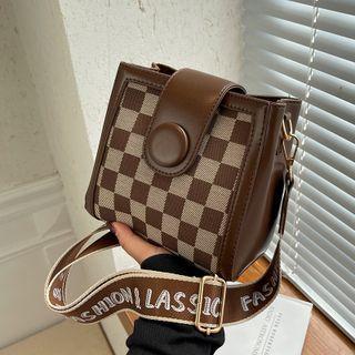Printed Lettering Bucket Bag
