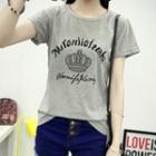 Crown Print Short-sleeve T-shirt