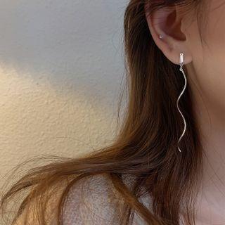 Swirl 925 Sterling Silver Dangle Earring