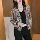 Leopard Zip Light Jacket