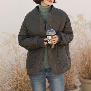 V-neck Oversized Padded Jacket