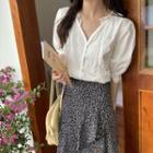 Short-sleeve Blouse / Chiffon Skirt