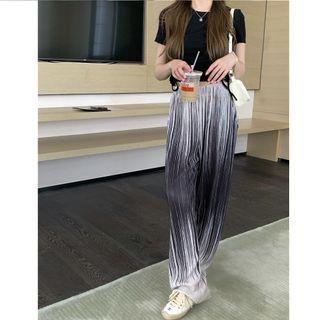 Short-sleeve Drawstring T-shirt / Tie-dye Pants