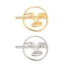 Alloy Face Hair Clip 0353 - Gold - One Size