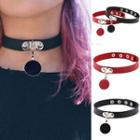 Disc Pendant Flannel Choker
