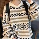 Geometric Shapes Loose-fit Sweater