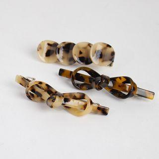 Acetate Bow / Disc Hair Clip