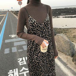 Leopard Spaghetti Strap Dress