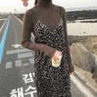 Leopard Spaghetti Strap Dress