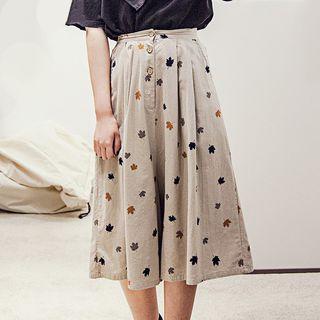 Dotted Capri Wide Leg Pants
