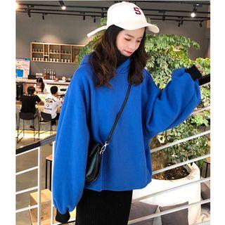 Puff-sleeve Turtleneck Hoodie