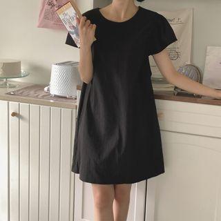 Cap-sleeve A-line Minidress