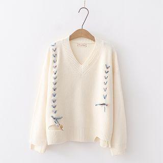 Cut Out Lace-up Sweater