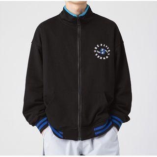 Long-sleeve Embroidered Zip Jacket