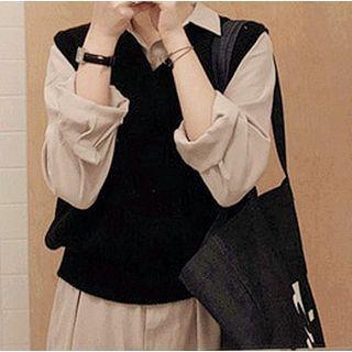 Midi Shirt Dress / Sweater Vest