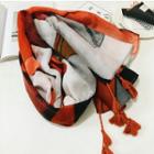 Printed Linen Cotton Scarf As Shown In Figure - 90cm X 180cm