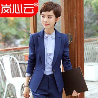 Plain Blazer / Plain Vest / Set: Plain Blazer + Long-sleeve Shirt / + Dress Pants / + Skirt