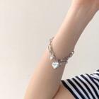 Stainless Steel Heart Layered Bracelet Love Heart - One Size