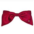 Bow Fabric Headband Wine Red - One Size