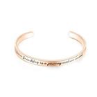 Simple Fashion Plated Rose Gold Geometric Opening 316l Stainless Steel Bangle Rose Gold - One Size