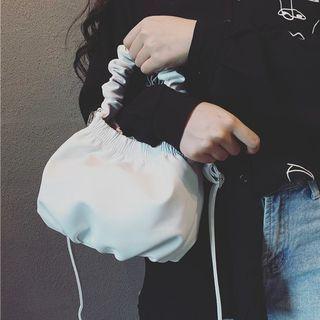 Shirred Top Handle Crossbody Bag