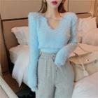 Faux Pearl Strap Sweater