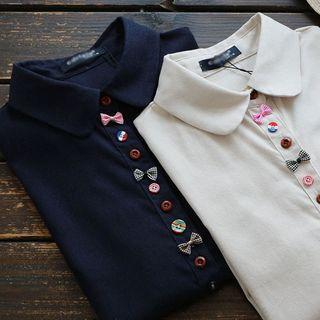 Long-sleeve Bow-detail Blouse