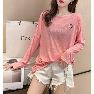 Smiley Face Long-sleeve Top
