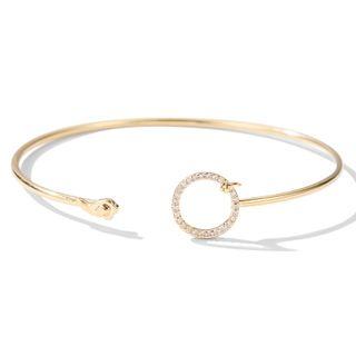 Rhinestone Hoop Open Bangle Rhinestone Hoop Open Bangle - One Size